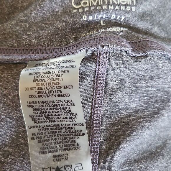 Calvin Klein Performance Stretch Leggings Heather Grey | JR. Womens Size L - Picture 6 of 6
